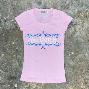 Von Dutch Pink Graphic Tee